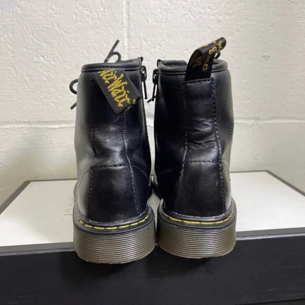 Dr. Martens Delaney AW004 Lace Up Zip Combat‎ Boot Junior Size US 3